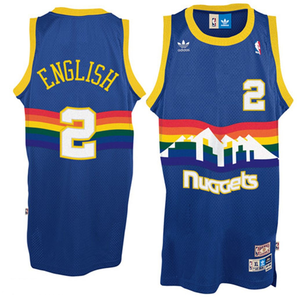 Denver Nuggets #2 Alex English Soul Swingman Stitched Blue Rainbow Throwback Jersey Denver Nuggets #2 Alex English Soul Swingman Stitched Blue Rainbow Throwback Jersey