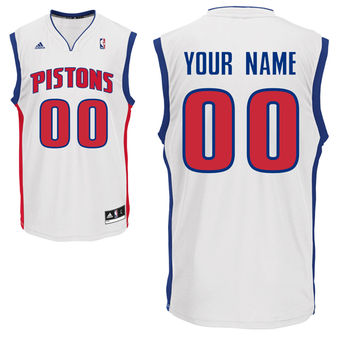 adidas Detroit Pistons Custom Replica Home Jersey adidas Detroit Pistons Custom Replica Home Jersey