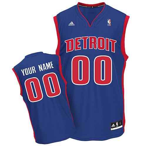 Detroit Pistons Custom Blue Adidas Road Jersey Detroit Pistons Custom Blue Adidas Road Jersey