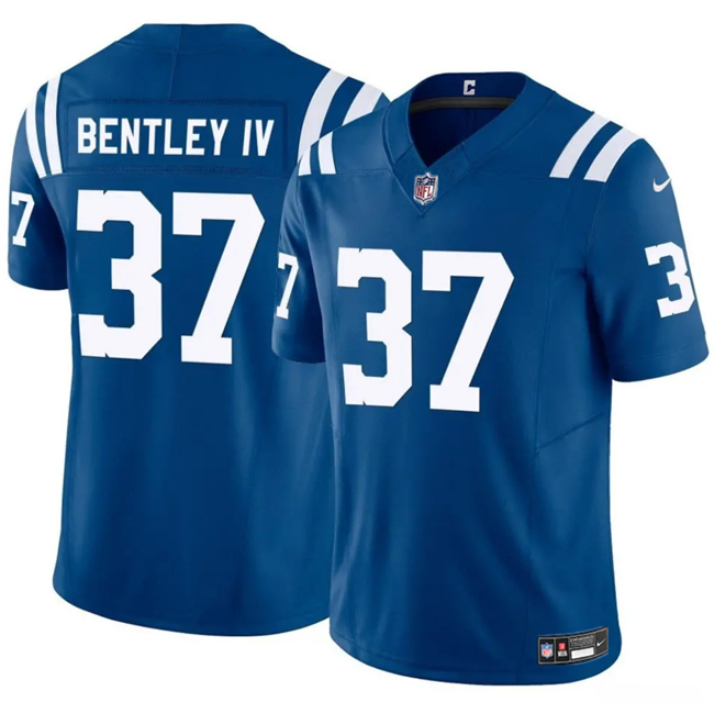 Men's Indianapolis Colts #37 Ulysses Bentley IV Blue 2025 F.U.S.E. Vapor Limited Stitched Football Jersey Men's Indianapolis Colts #37 Ulysses Bentley IV Blue 2025 F.U.S.E. Vapor Limited Stitched Football Jersey