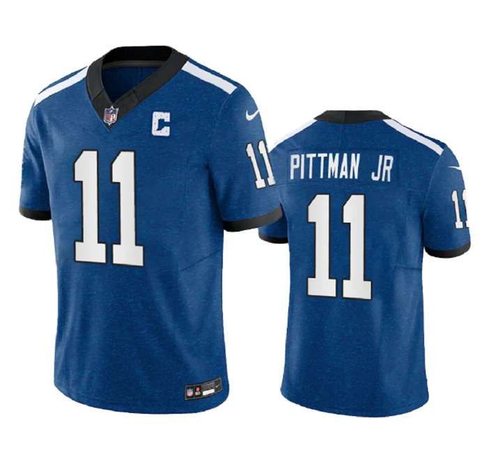 Men's Indianapolis Colts #11 Michael Pittman Jr. Royal 2023 F.U.S.E. Indiana Nights Limited Stitched Football Jersey Men's Indianapolis Colts #11 Michael Pittman Jr. Royal 2023 F.U.S.E. Indiana Nights Limited Stitched Football Jersey