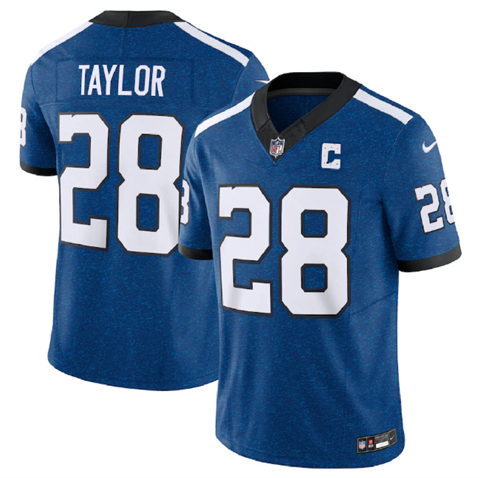 Men's Indianapolis Colts #28 Jonathan Taylor Royal 2023 F.U.S.E. Indiana Nights Limited Stitched Football Jersey Men's Indianapolis Colts #28 Jonathan Taylor Royal 2023 F.U.S.E. Indiana Nights Limited Stitched Football Jersey