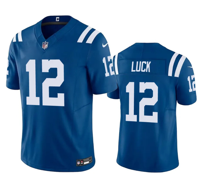Men's Indianapolis Colts #12 Andrew Luck Blue 2023 F.U.S.E Vapor Untouchable Stitched Football Jersey Men's Indianapolis Colts #12 Andrew Luck Blue 2023 F.U.S.E Vapor Untouchable Stitched Football Jersey