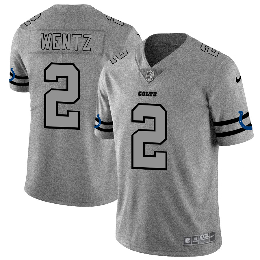 Indianapolis Colts #2 Carson Wentz Men's Nike Gray Gridiron II Vapor Untouchable Limited NFL Jersey Indianapolis Colts #2 Carson Wentz Men's Nike Gray Gridiron II Vapor Untouchable Limited NFL Jersey