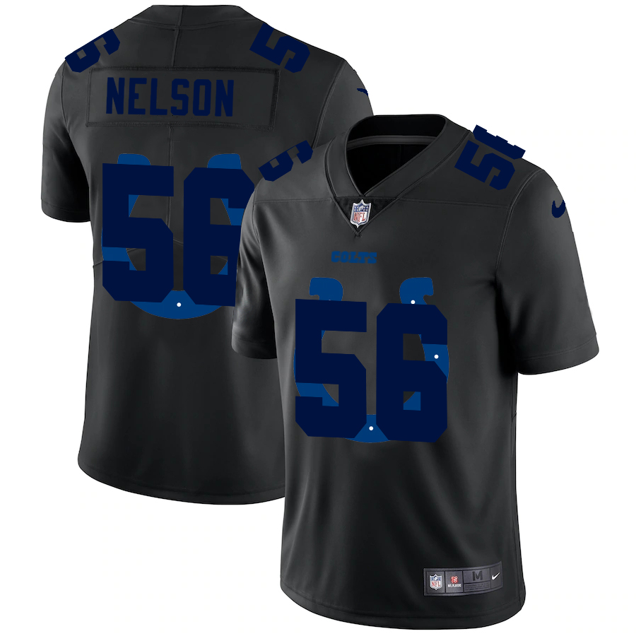 Indianapolis Colts #56 Quenton Nelson Men's Nike Team Logo Dual Overlap Limited NFL Jersey Black Indianapolis Colts #56 Quenton Nelson Men's Nike Team Logo Dual Overlap Limited NFL Jersey Black