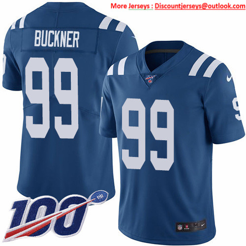 Nike Colts #99 DeForest Buckner Royal Blue Team Color Men's Stitched NFL 100th Season Vapor Untouchable Limited Jersey Nike Colts #99 DeForest Buckner Royal Blue Team Color Men's Stitched NFL 100th Season Vapor Untouchable Limited Jersey