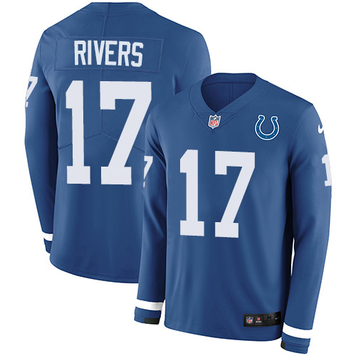 Nike Colts #17 Philip Rivers Royal Blue Team Color Men's Stitched NFL Limited Therma Long Sleeve Jersey Nike Colts #17 Philip Rivers Royal Blue Team Color Men's Stitched NFL Limited Therma Long Sleeve Jersey