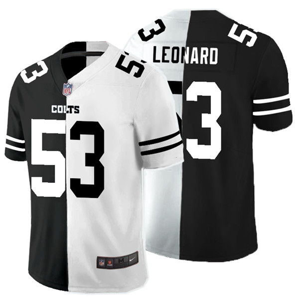 Nike Colts 53 Darius Leonard Black And White Split Vapor Untouchable Limited Jersey Nike Colts 53 Darius Leonard Black And White Split Vapor Untouchable Limited Jersey