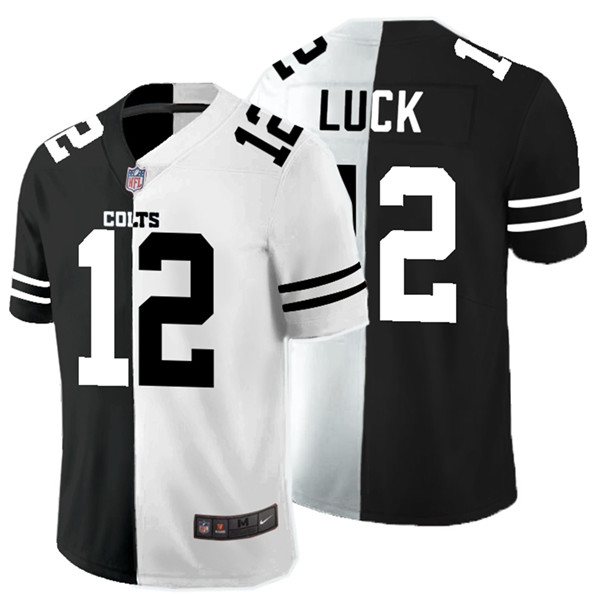 Nike Colts 12 Andrew Luck Black And White Split Vapor Untouchable Limited Jersey Nike Colts 12 Andrew Luck Black And White Split Vapor Untouchable Limited Jersey