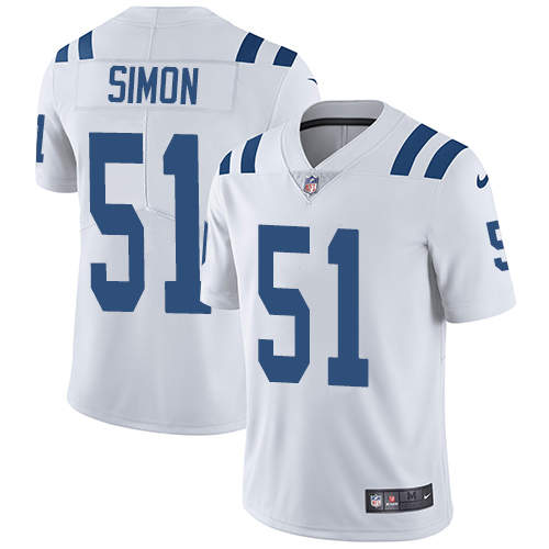 Nike Colts #51 John Simon White Men's Stitched NFL Vapor Untouchable Limited Jersey Nike Colts #51 John Simon White Men's Stitched NFL Vapor Untouchable Limited Jersey
