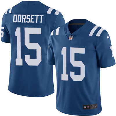 Nike Colts #15 Phillip Dorsett Royal Blue Team Color Men's Stitched NFL Vapor Untouchable Limited Jersey