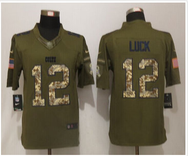 Nike Indianapolis Colts #12 Andrew Luck Green Salute To Service Limited Jersey Nike Indianapolis Colts #12 Andrew Luck Green Salute To Service Limited Jersey