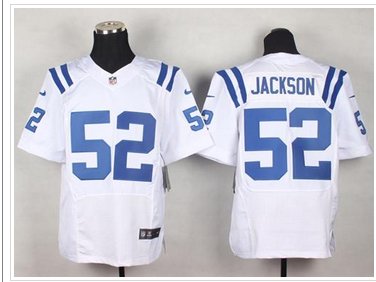 NEW Colts #52 D'Qwell Jackson White Men's Stitched NFL Elite Jersey NEW Colts #52 D'Qwell Jackson White Men's Stitched NFL Elite Jersey