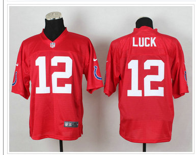 New Indianapolis Colts #12 Andrew Luck Red Elite Jerseys