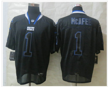 New Indianapolis Colts #1 Pat McAfee Lights Out Black Elite Jerseys