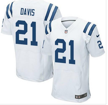 NEW Indianapolis Colts #21 Vontae Davis White NFL Elite Jersey