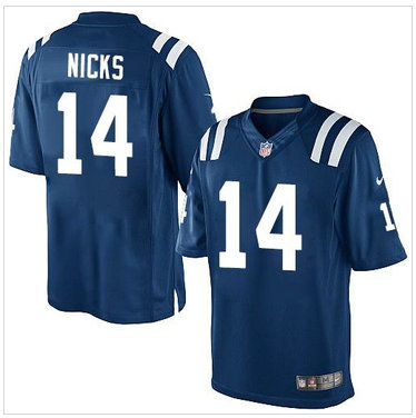NEW Indianapolis Colts #14 Hakeem Nicks Royal Blue Team Color NFL Limited Jersey