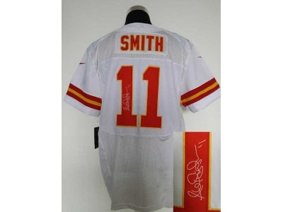NEW jerseys kansas city chiefs #11 smith white(Elite signature)