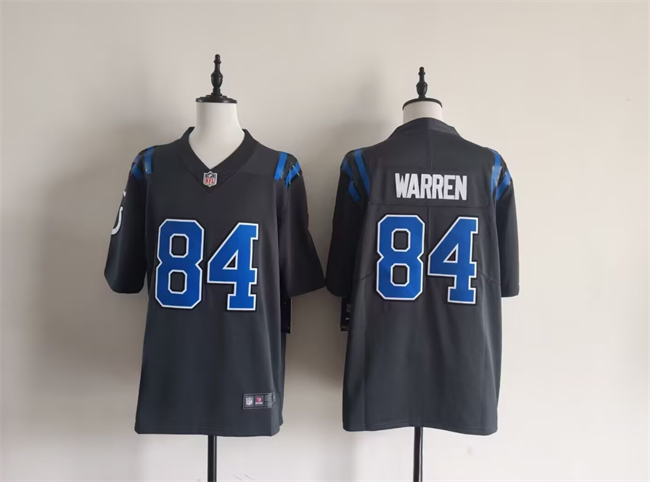 Men's Indianapolis Colts #84 Tyler Warren Dark Gray 2026 Rivalries Collection Limited Stitched Football Jersey Men's Indianapolis Colts #84 Tyler Warren Dark Gray 2026 Rivalries Collection Limited Stitched Football Jersey