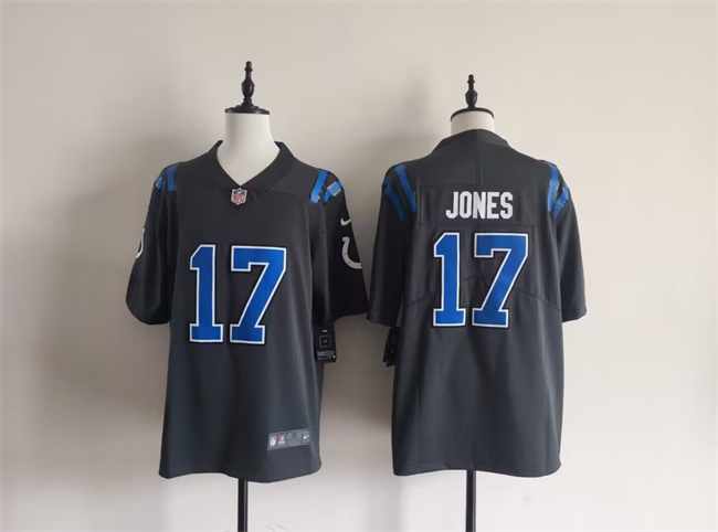 Men's Indianapolis Colts #17 Daniel Jones Dark Gray 2026 Rivalries Collection Limited Stitched Football Jersey Men's Indianapolis Colts #17 Daniel Jones Dark Gray 2026 Rivalries Collection Limited Stitched Football Jersey