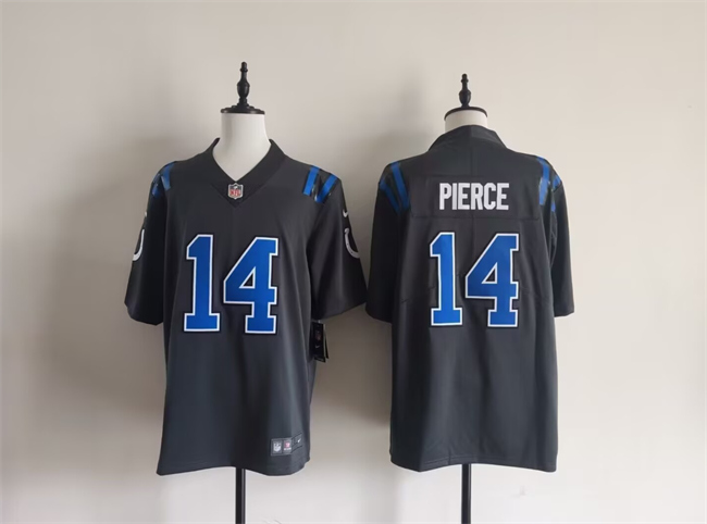 Men's Indianapolis Colts #14 Alec Pierce Dark Gray 2026 Rivalries Collection Limited Stitched Football Jersey Men's Indianapolis Colts #14 Alec Pierce Dark Gray 2026 Rivalries Collection Limited Stitched Football Jersey