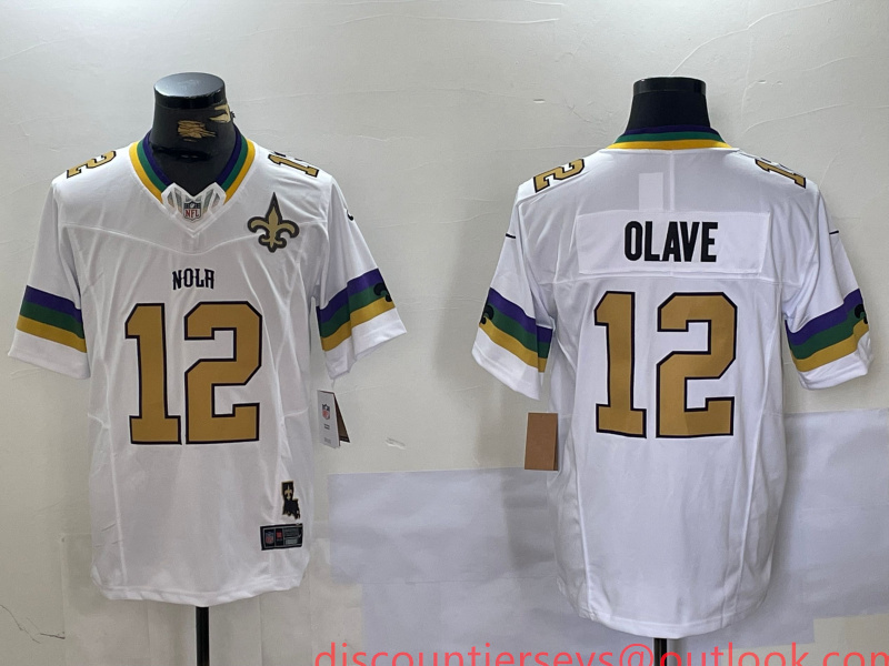 Men's New Orleans Saints #12 Chris Olave BlackWhite 1987 Legacy Cool Base Stitched Baseball Jersey 3 Men's New Orleans Saints #12 Chris Olave BlackWhite 1987 Legacy Cool Base Stitched Baseball Jersey 3
