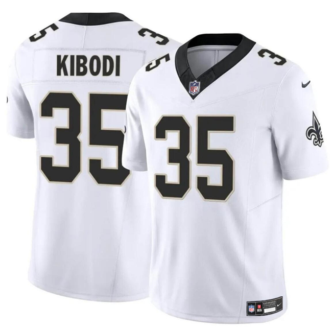 Men's New Orleans Saints #35 Jacob Kibodi White F.U.S.E Vapor Limited Stitched Football Jersey Men's New Orleans Saints #35 Jacob Kibodi White F.U.S.E Vapor Limited Stitched Football Jersey