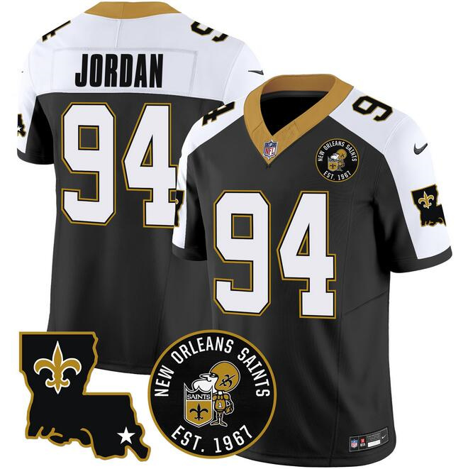 Men's New Orleans Saints #94 Cameron Jordan Black F.U.S.E. EST. 1967 Patch Vapor Stitched Jersey Men's New Orleans Saints #94 Cameron Jordan Black F.U.S.E. EST. 1967 Patch Vapor Stitched Jersey