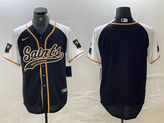 Men's New Orleans Saints Blank Black White 1987 Legacy Cool Base Stitched Baseball Jersey Men's New Orleans Saints Blank Black White 1987 Legacy Cool Base Stitched Baseball Jersey