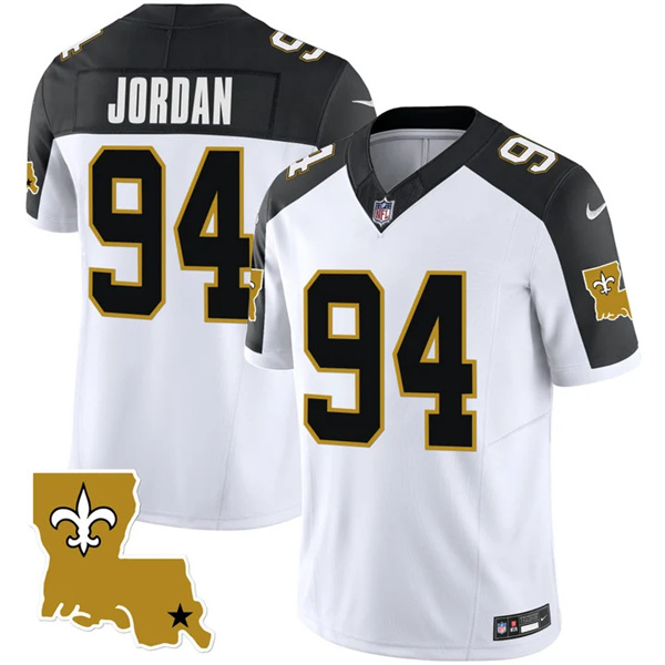 Men's New Orleans Saints #94 Cameron Jordan White Black 2023 F.U.S.E. 1987 Legacy Vapor Stitched Jerseys Men's New Orleans Saints #94 Cameron Jordan White Black 2023 F.U.S.E. 1987 Legacy Vapor Stitched Jerseys