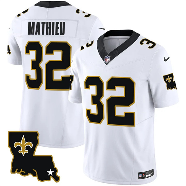 Men's New Orleans Saints #32 Tyrann Mathieu White 2023 F.U.S.E. 1987 Legacy Vapor Stitched Jersey Men's New Orleans Saints #32 Tyrann Mathieu White 2023 F.U.S.E. 1987 Legacy Vapor Stitched Jersey