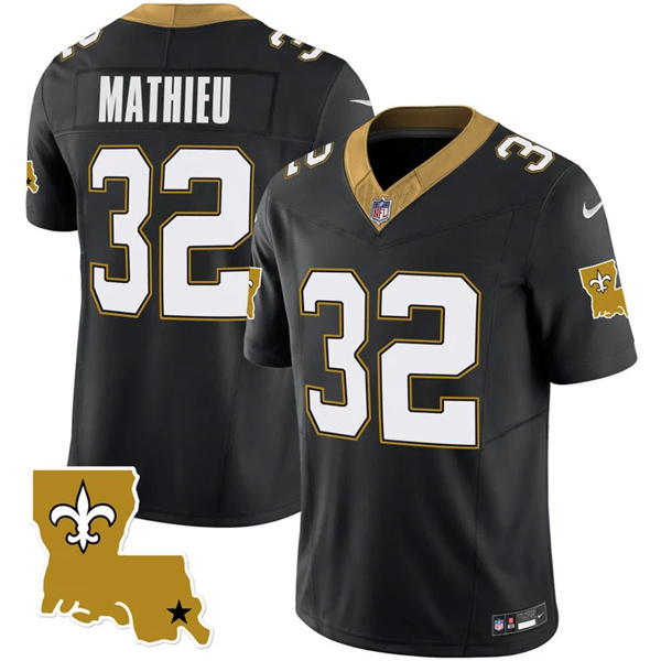 Men's New Orleans Saints #32 Tyrann Mathieu Black 2023 F.U.S.E. 1987 Legacy Vapor Stitched Jersey Men's New Orleans Saints #32 Tyrann Mathieu Black 2023 F.U.S.E. 1987 Legacy Vapor Stitched Jersey