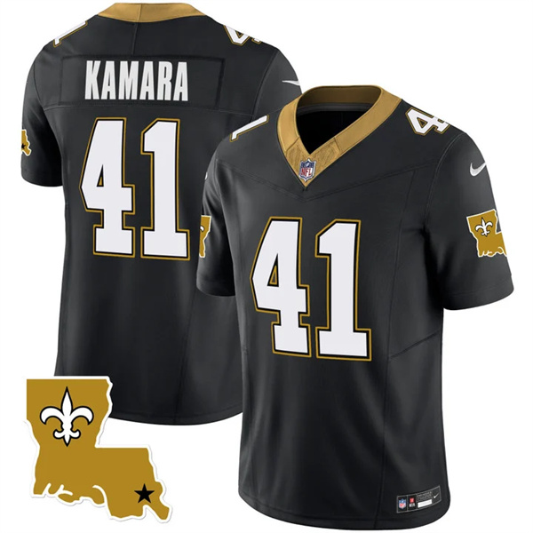 Men's New Orleans Saints #41 Alvin Kamara Black 2023 F.U.S.E. 1987 Legacy Vapor Stitched Jersey Men's New Orleans Saints #41 Alvin Kamara Black 2023 F.U.S.E. 1987 Legacy Vapor Stitched Jersey