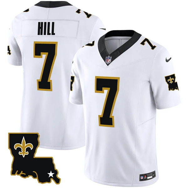 Men's New Orleans Saints #7 Taysom Hill White 2023 F.U.S.E. 1987 Legacy Vapor Stitched Jersey Men's New Orleans Saints #7 Taysom Hill White 2023 F.U.S.E. 1987 Legacy Vapor Stitched Jersey