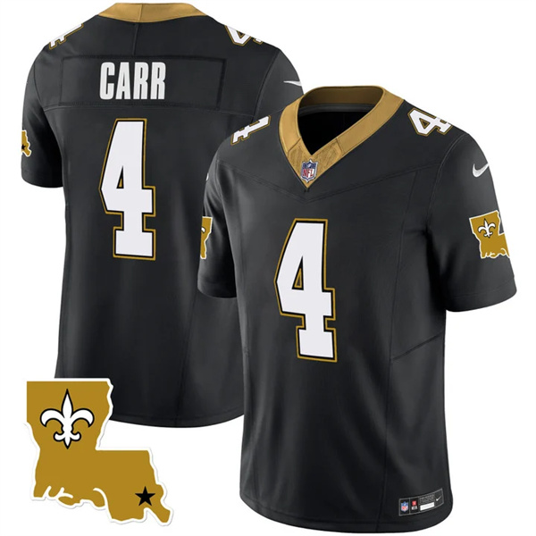 Men's New Orleans Saints #4 Derek Carr Black 2023 F.U.S.E. 1987 Legacy Vapor Stitched Jersey Men's New Orleans Saints #4 Derek Carr Black 2023 F.U.S.E. 1987 Legacy Vapor Stitched Jersey