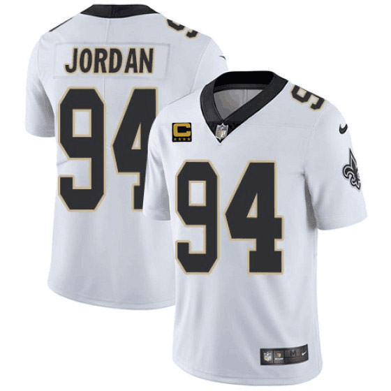Men's New Orleans Saints #94 Cameron Jordan 2022 White With 4-Star C Patch Stitched Jersey Men's New Orleans Saints #94 Cameron Jordan 2022 White With 4-Star C Patch Stitched Jersey