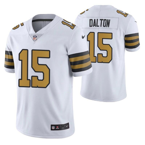 Men's New Orleans Saints #15 Rex Burkhead White Color Rush Stitched Jersey Men's New Orleans Saints #15 Rex Burkhead White Color Rush Stitched Jersey