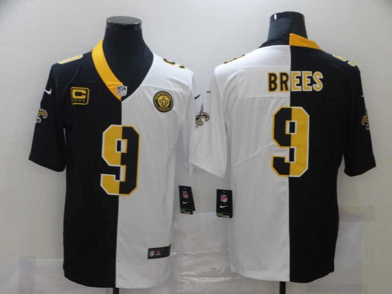 Nike Saints 9 Drew Brees Black And White Split C Patch Vapor Untouchable Limited Jersey Nike Saints 9 Drew Brees Black And White Split C Patch Vapor Untouchable Limited Jersey