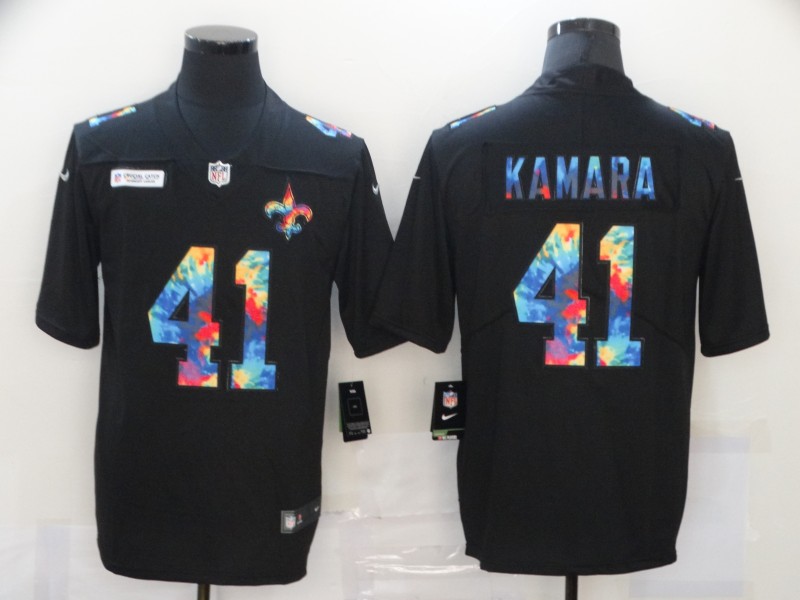 Nike Saints 41 Alvin Kamara Black Vapor Untouchable Rainbow Limited Jersey Nike Saints 41 Alvin Kamara Black Vapor Untouchable Rainbow Limited Jersey