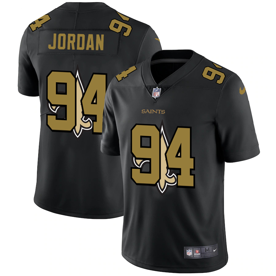 New Orleans Saints #94 Cameron Jordan Men's Nike Team Logo Dual Overlap Limited NFL Jersey Black New Orleans Saints #94 Cameron Jordan Men's Nike Team Logo Dual Overlap Limited NFL Jersey Black