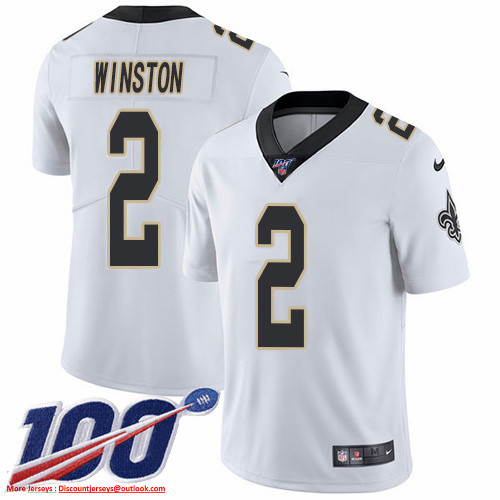 Nike Saints #2 Jameis Winston White Men's Stitched NFL 100th Season Vapor Untouchable Limited Jersey Nike Saints #2 Jameis Winston White Men's Stitched NFL 100th Season Vapor Untouchable Limited Jersey
