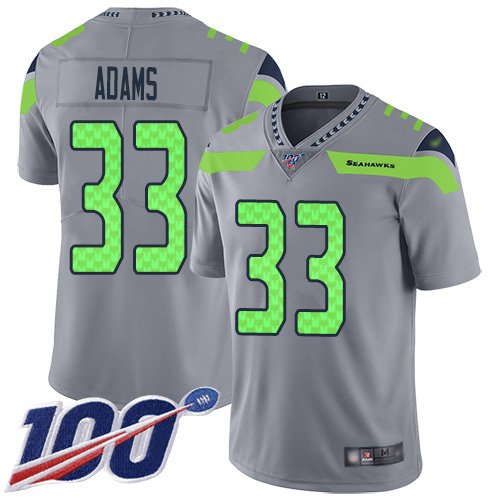 Nike Seahawks #33 Jamal Adams Gray Men's Stitched NFL Limited Inverted Legend 100th Season Jersey Nike Seahawks #33 Jamal Adams Gray Men's Stitched NFL Limited Inverted Legend 100th Season Jersey