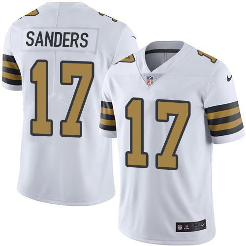 Nike Saints #17 Emmanuel Sanders White Men's Stitched NFL Limited Rush Jersey Nike Saints #17 Emmanuel Sanders White Men's Stitched NFL Limited Rush Jersey