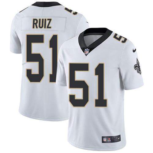 Nike Saints #51 Cesar Ruiz White Men's Stitched NFL Vapor Untouchable Limited Jersey Nike Saints #51 Cesar Ruiz White Men's Stitched NFL Vapor Untouchable Limited Jersey