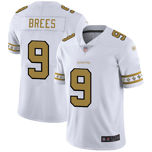 Saints #9 Drew Brees White Men's Stitched Football Limited Team Logo Fashion Jersey Saints #9 Drew Brees White Men's Stitched Football Limited Team Logo Fashion Jersey