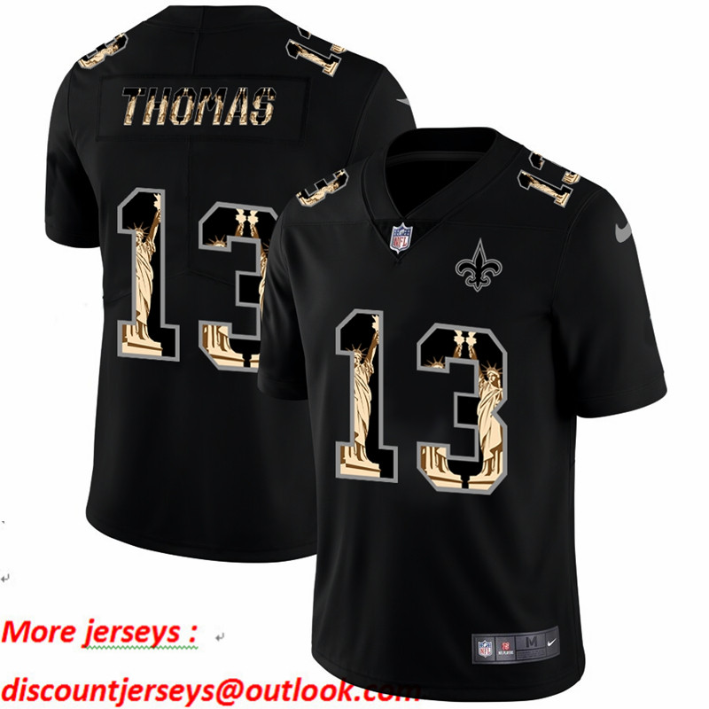 Nike Saints 13 Michael Thomas Black Statue Of Liberty Limited Jersey