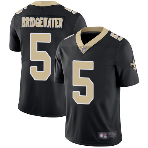 Saints #5 Teddy Bridgewater Black Team Color Men's Stitched Football Vapor Untouchable Limited Jersey Saints #5 Teddy Bridgewater Black Team Color Men's Stitched Football Vapor Untouchable Limited Jersey