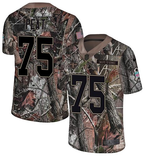 Nike Saints #75 Andrus Peat Camo Men's Stitched NFL Limited Rush Realtree Jersey Nike Saints #75 Andrus Peat Camo Men's Stitched NFL Limited Rush Realtree Jersey