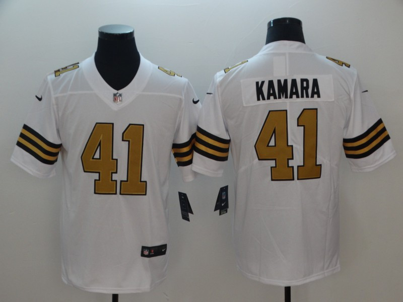 Nike Saints 41 Alvin Kamara White Color Rush Limited Jersey Nike Saints 41 Alvin Kamara White Color Rush Limited Jersey