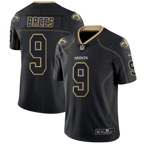 Nike Saints #9 Drew Brees Lights Out Black Men's Stitched NFL Limited Rush Jersey Nike Saints #9 Drew Brees Lights Out Black Men's Stitched NFL Limited Rush Jersey